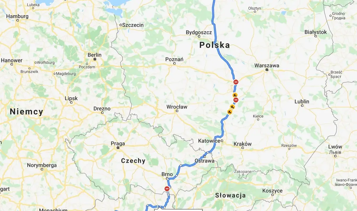 Trasa z Gdyni do Hallstatt pokazuje, gdzie są Alpy. Podróż przez Polskę, Czechy i Słowację.