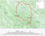 Trasa Google: wielka pętla bieszczadzka, 162 km przez Park Narodowy Bieszczadzki i krajobrazowe.