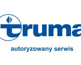 Logo Truma z płomieniem i napisem "autoryzowany serwis".