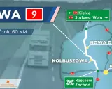 Trasa S19 na mapie: odcinek ok. 60 km z Kolbuszowej przez Nową Dębę do Rzeszowa Zachód.