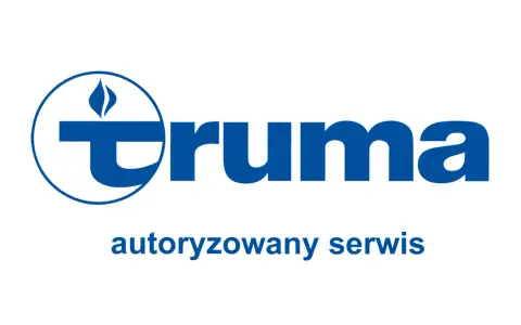 Logo Truma z płomieniem i napisem "autoryzowany serwis".