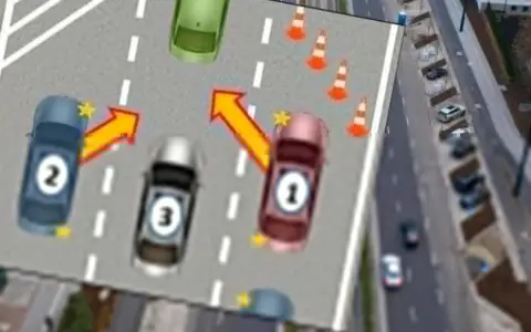 Ilustracja pokazuje manewr zmiany pasa ruchu. Samochody 1, 2 i 3 wykonują sekwencję manewrów, aby bezpiecznie zmienić pas.