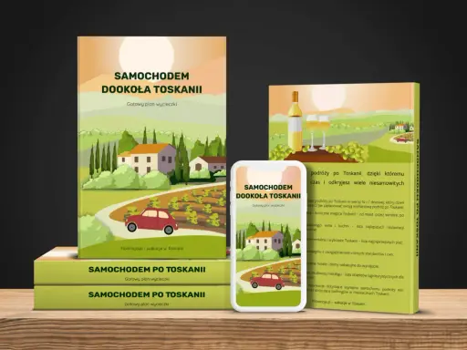 Plan podróży "Samochodem Dookoła Toskanii" to idealny przewodnik po włoskich wakacjach. Odkryj malownicze krajobrazy i wino.