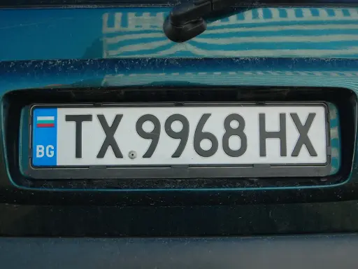 BG tablica rejestracyjna TX.9968HX.