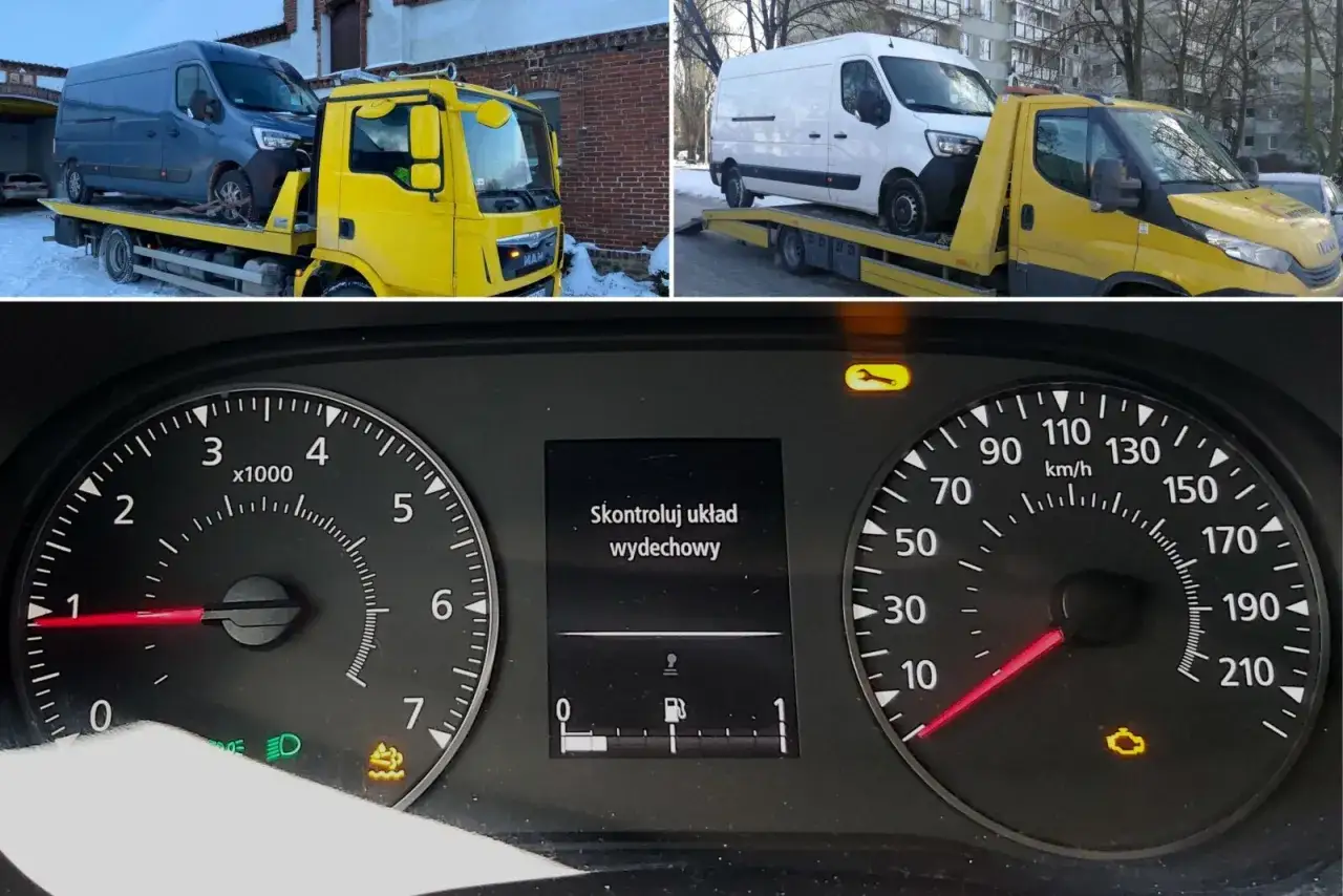 Renault Master na lawecie, kontrolka silnika i układu wydechowego świecą. Ile na rezerwie?