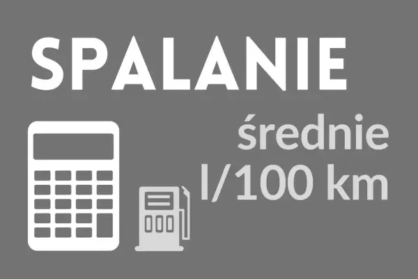 Grafika pokazuje kalkulator i dystrybutor paliwa, symbolizujące jak obliczyć spalanie samochodu.